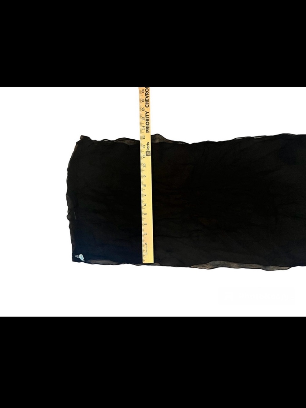 Vintage Japanese Sheer Black Scarf - Picture 8 of 9
